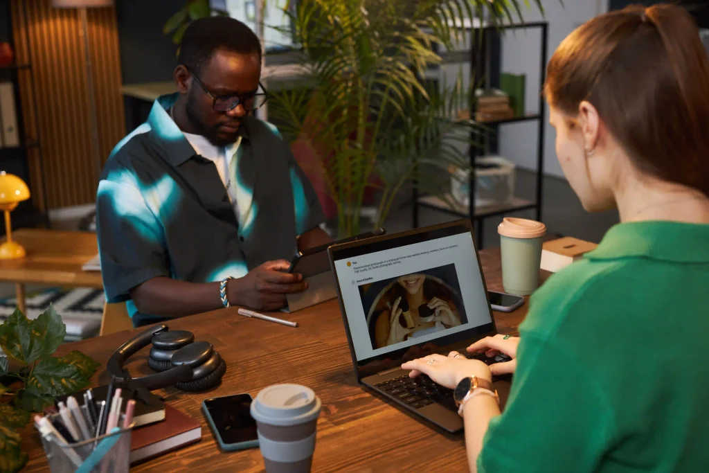 woman using ai powered app on laptop 2025 08 25 04 18 06 utc